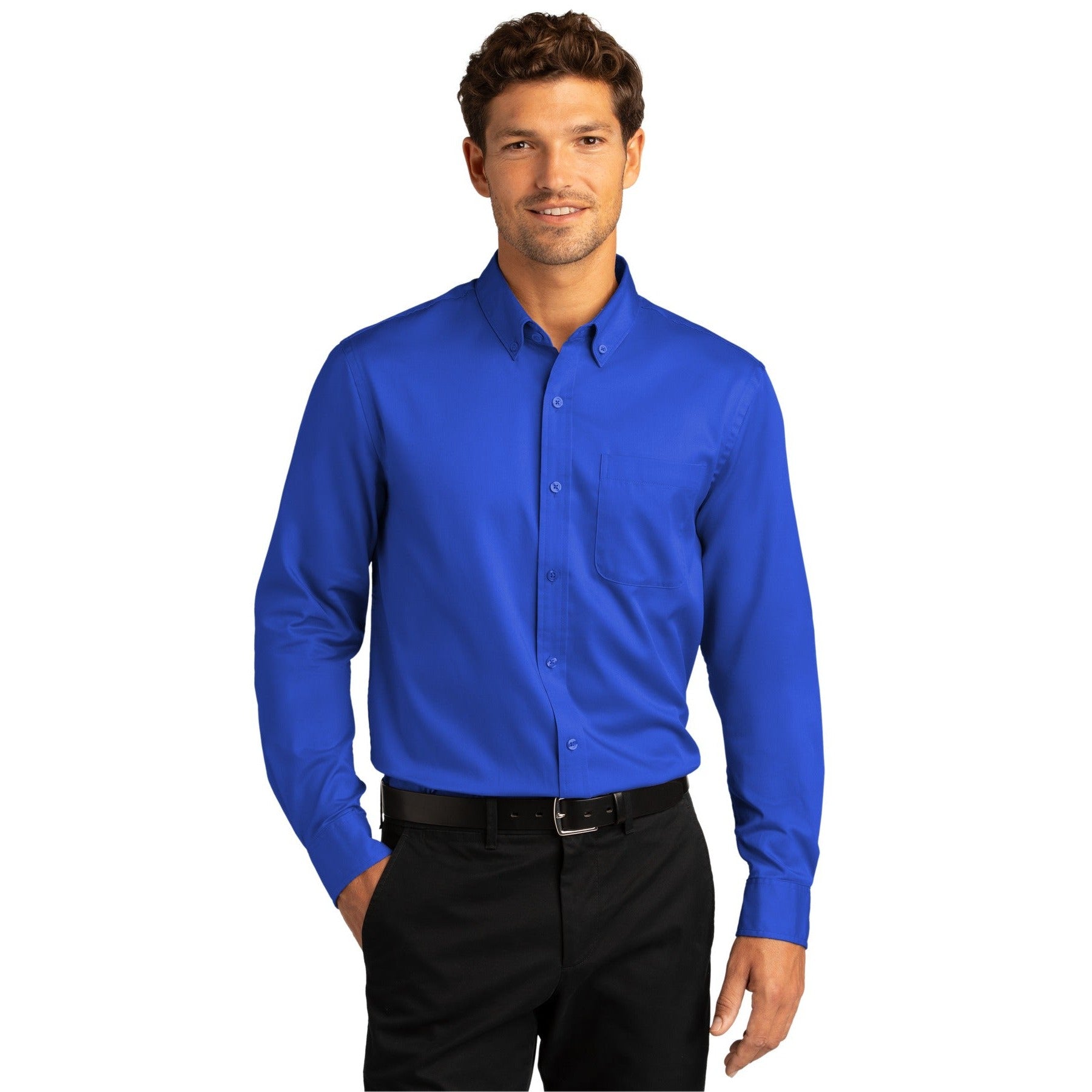 Port Authority-Port Authority® Long Sleeve SuperPro React™ Twill Shirt. W808-MedTech-14